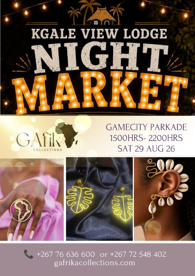 Kgale View Lodge Night Market - GAfrika Collections, Sat 29 Aug, GameCity Parkade, 1500-2200hrs